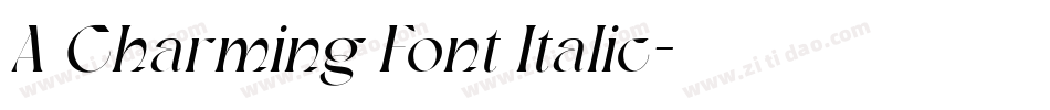 A Charming Font Italic字体转换